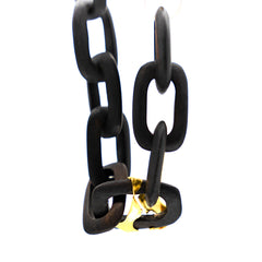 Ebenholzkette mit Malachit