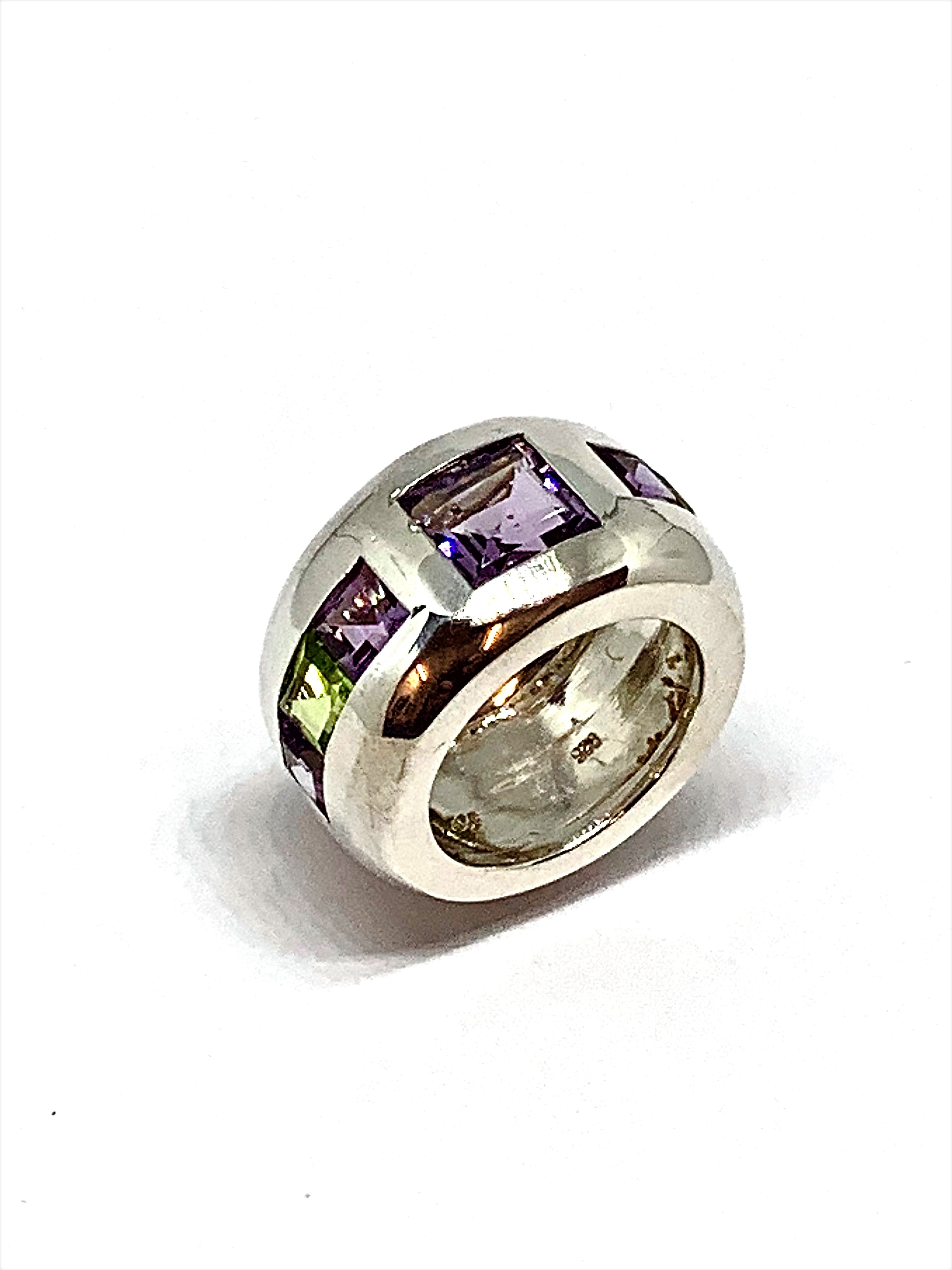 Amethyst/ Peridot Ring