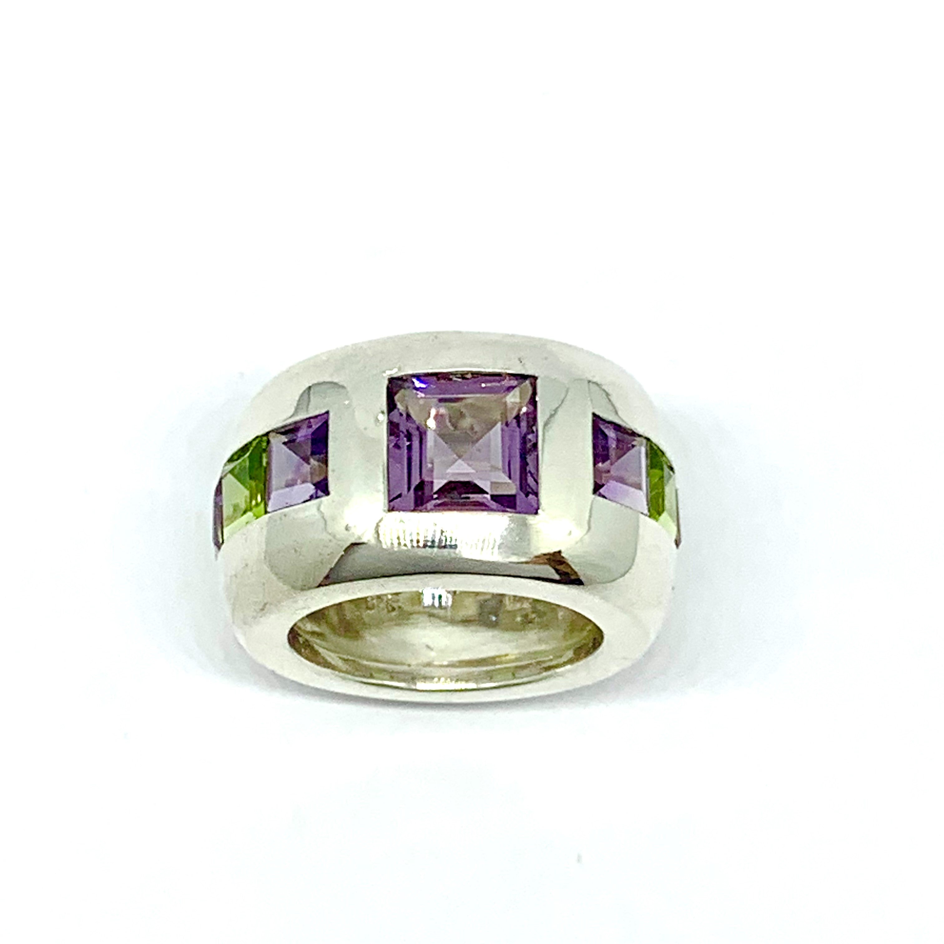 Amethyst/ Peridot Ring